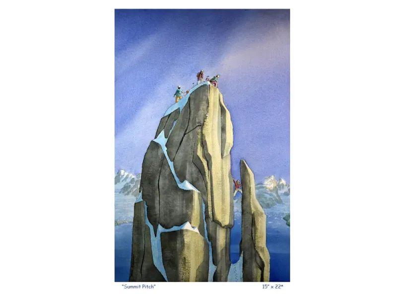 "Last Pitch" Original Watercolor Painting