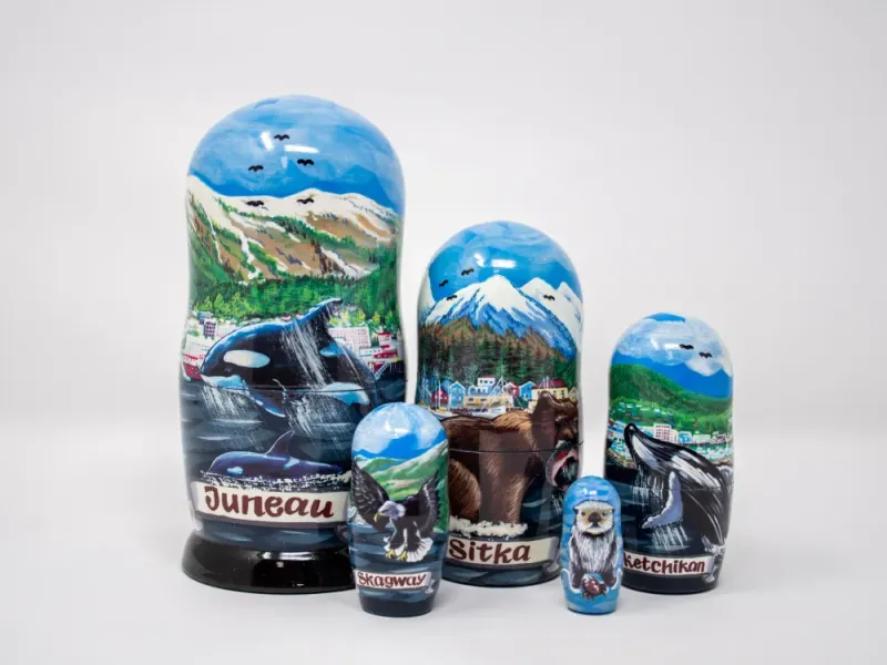 Alaska Cities Russian Doll