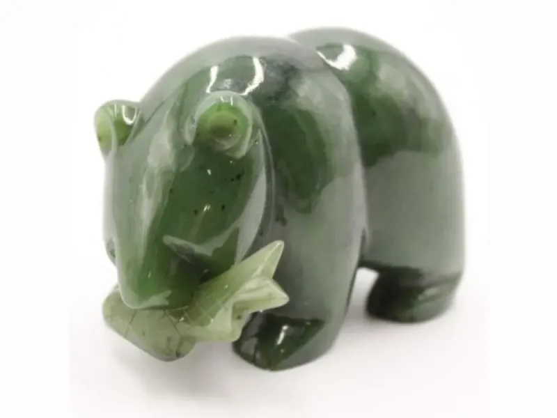 Jade Bear with Fish