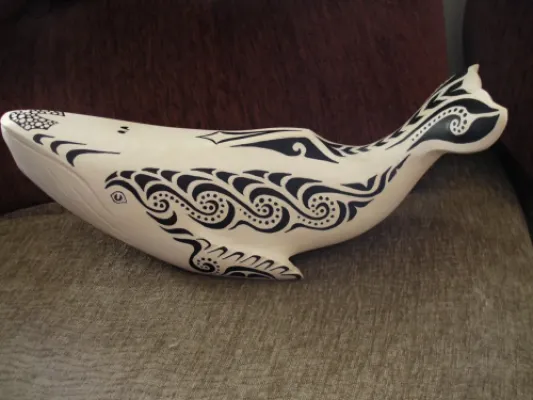 Mystic Whale Carving