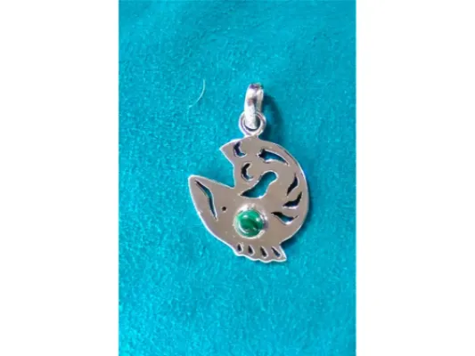 Frolicking Humpback Whale Silver Pendant