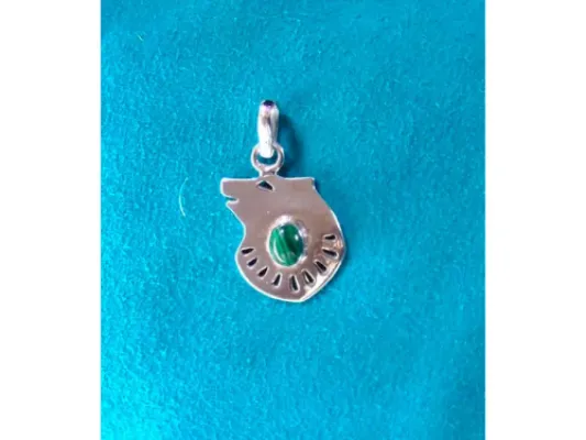 Bear Shield Silver Pendant