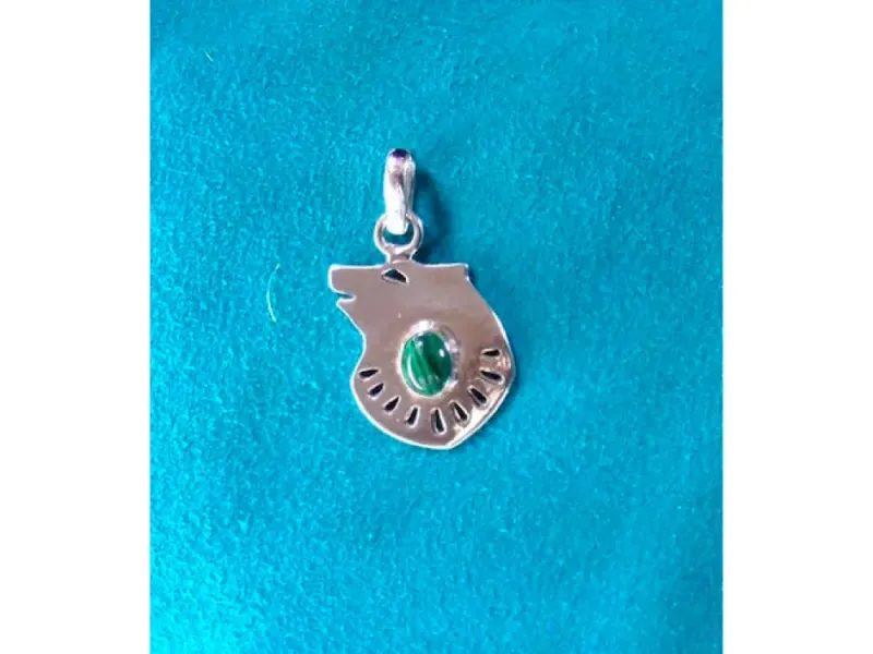 Bear Shield Silver Pendant