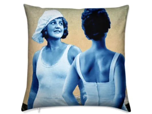 Miss Alaska 1922 Both Sides Detail  at Taku Glacier Luxury Pillow