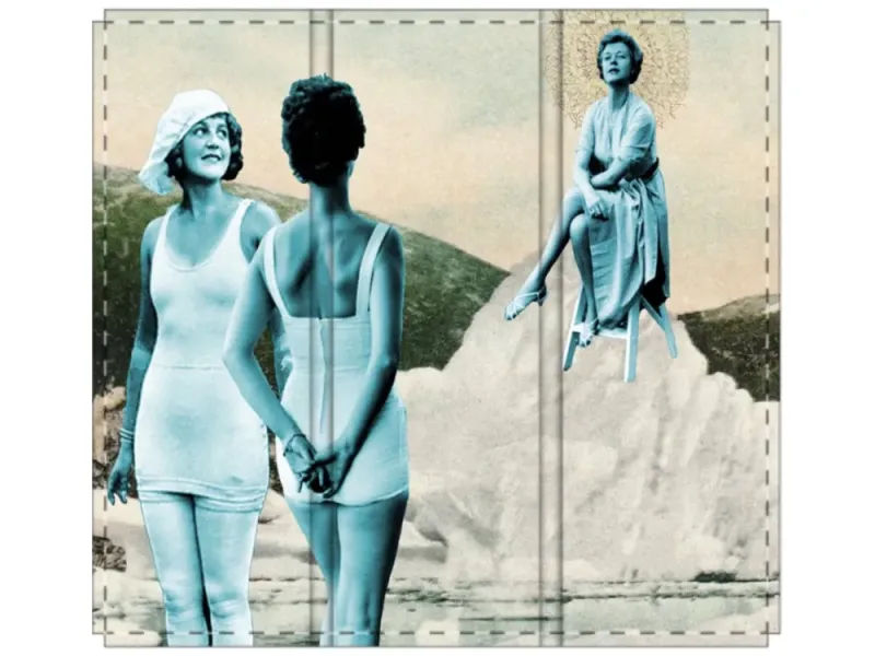 Miss Alaska 1922 at Taku Glacier 3-Fold Screen