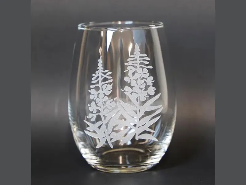 Fireweed Wine Glass