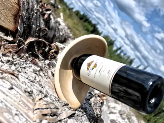 Hand-made Live Edge (Arc) Wine Bottle Holder