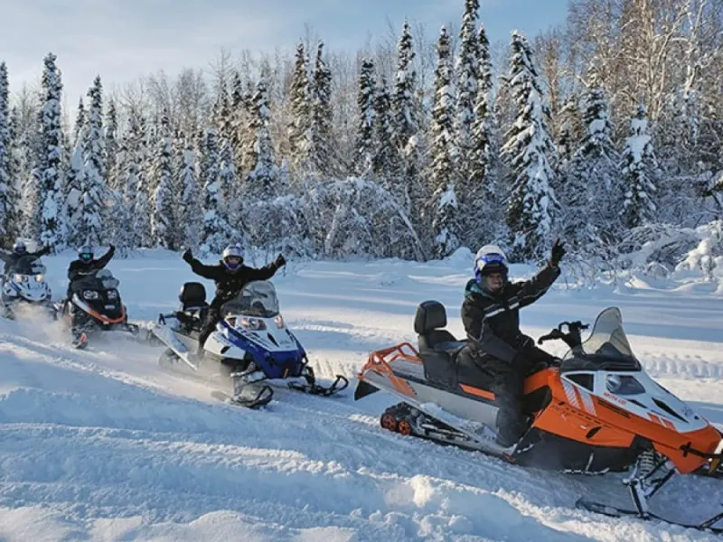 Winter Guided Snowmobile Adventure Tour