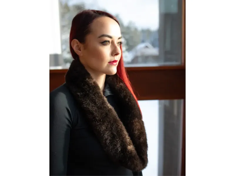 Infinity Sea Otter Fur Single Wrap Scarf
