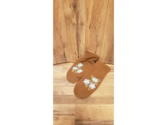 Wool Embroidered Mittens