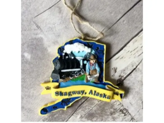 Skagway Alaska State Map Ornament