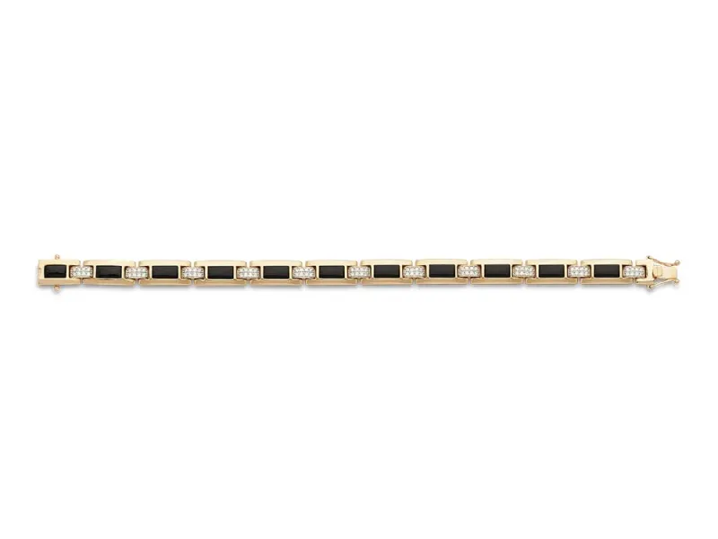 Alaska Black Petrified Wood Link Bracelet