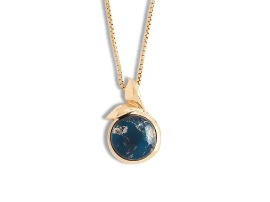 Star Of Alaska Covellite Circular Whale Tail Pendant