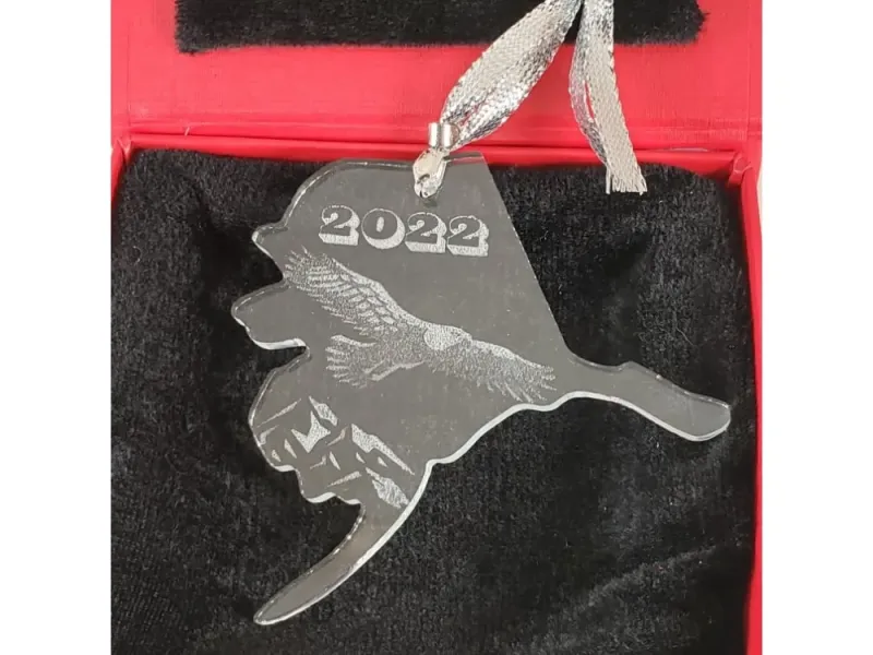Alaska Shaped Bald Eagle Keepsake Ornament, 2022