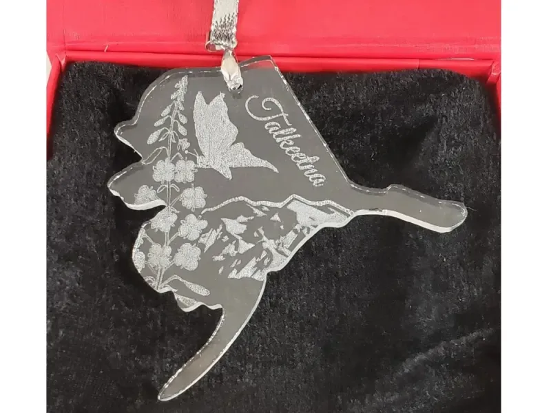 Alaska Shaped Butterfly/Fireweed Keepsake Ornament, 2022