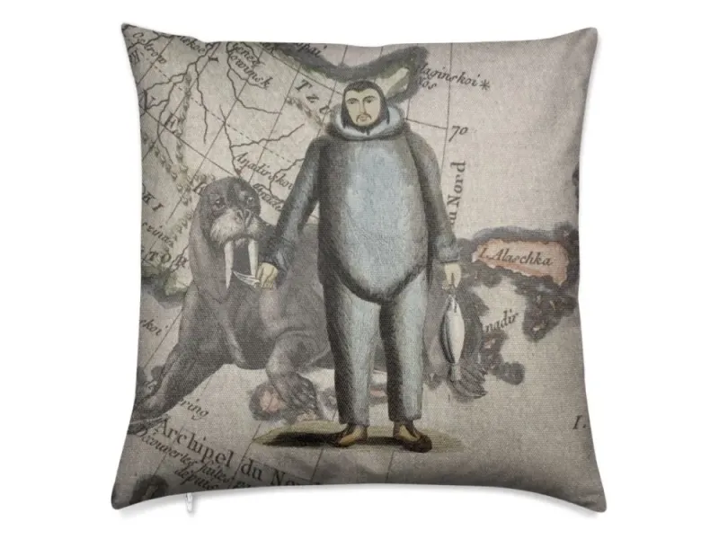 Arctic Traditional First Nations-Alaska Native/Walrus Luxury Pillow