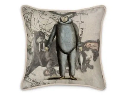 Arctic Traditional First Nations-Alaska Native/Walrus Silk Pillow
