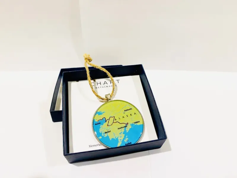 Trail Map Christmas Ornament