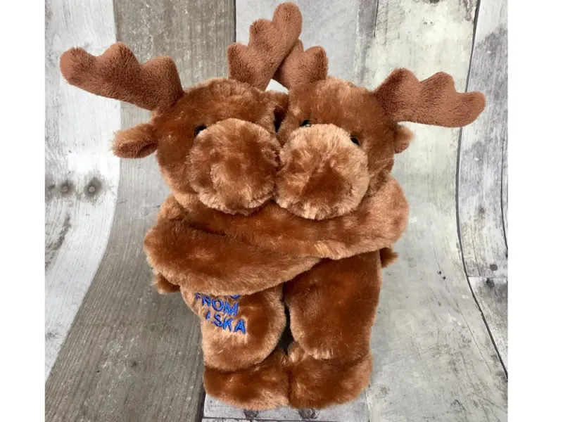 Hugging Moose Stuffed Plush