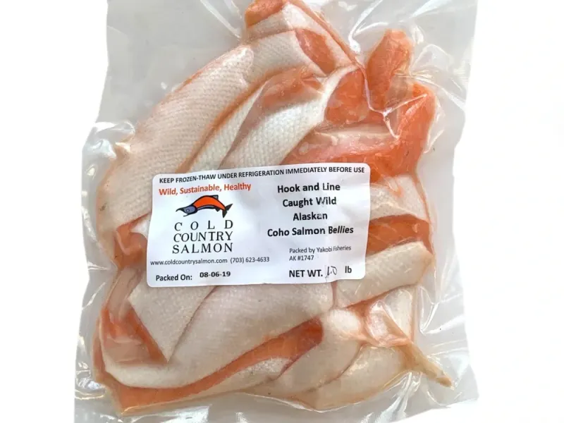 Alaska Coho / Silver Salmon Bellies