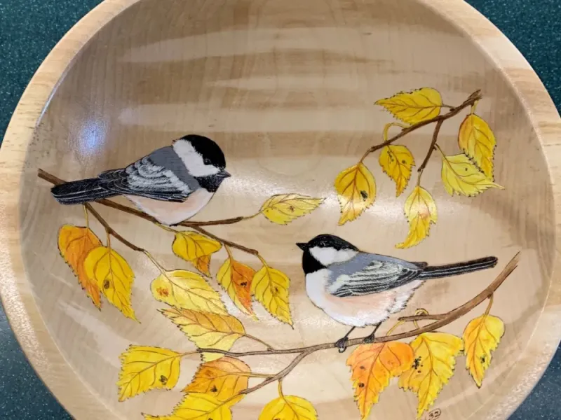 Chickadee Art Bowl