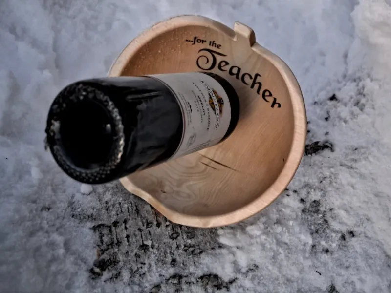 Hand-made Apple Shaped Wine Bottle Holder