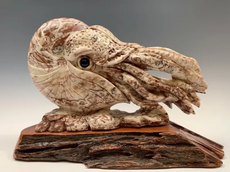Ammonite Marble Sculpture