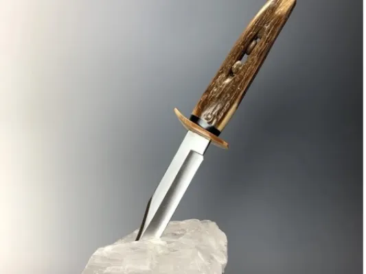 Fossil Walrus Tusk Artifact Handle Knife