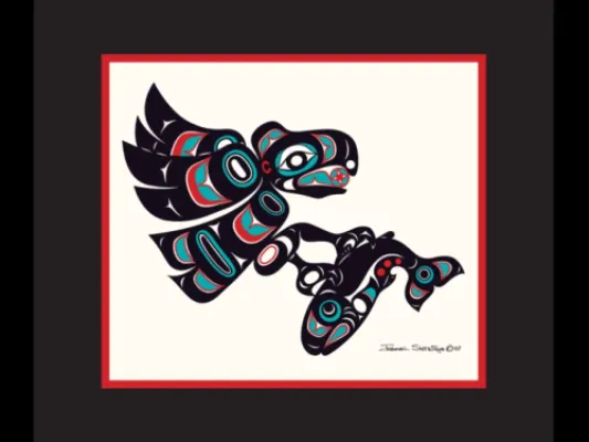Eagle and Salmon - Open Edition Formline Art Print