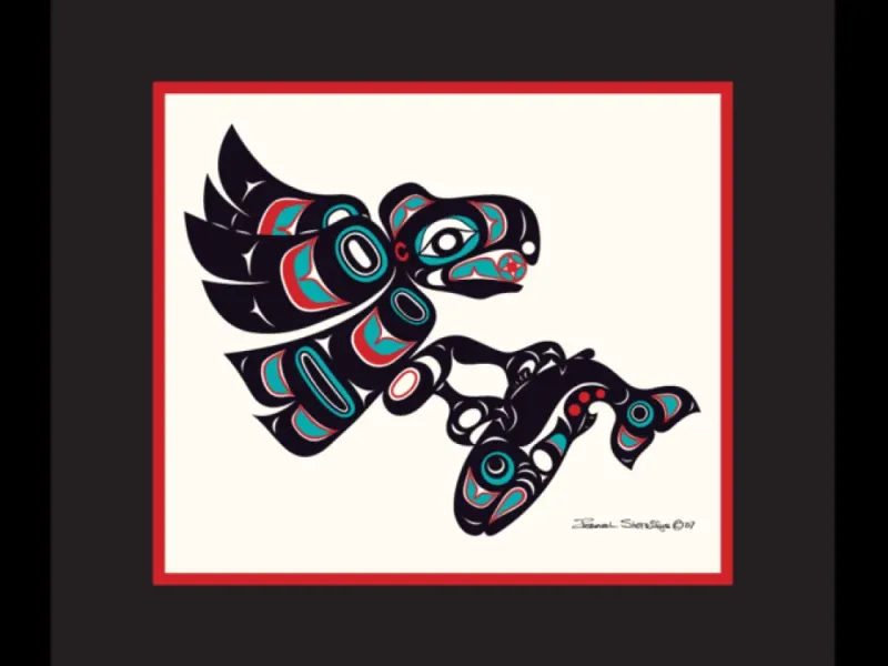 Eagle and Salmon - Open Edition Formline Art Print