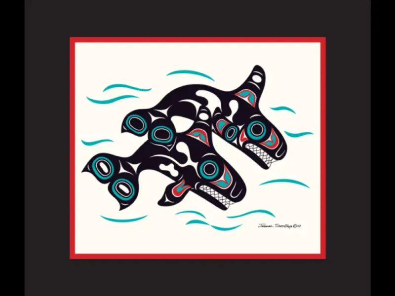 Orcas - Open Edition Formline Art Print