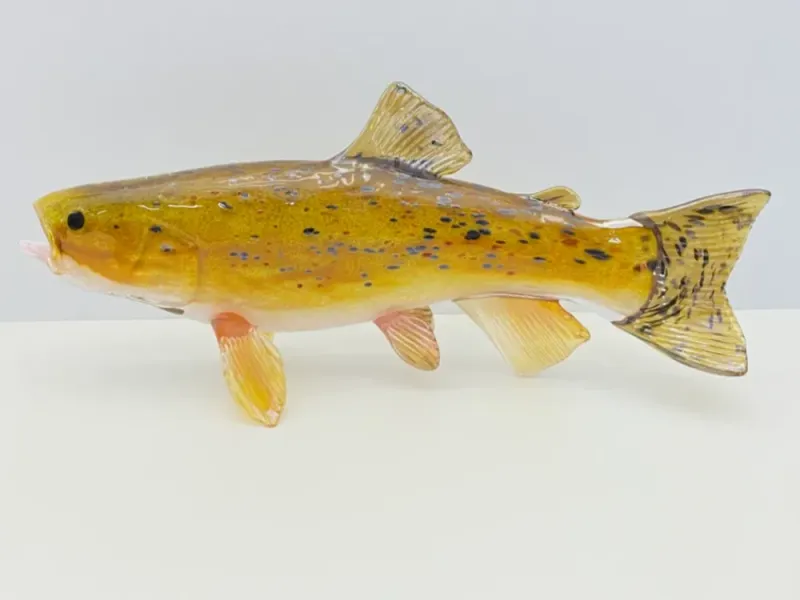 Hand Blown Glass Trout