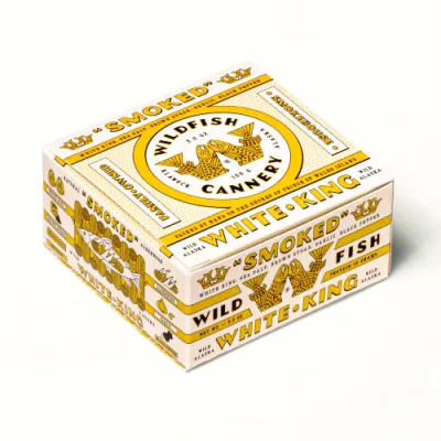 Canned Smoked White King Salmon