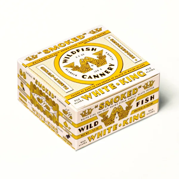 Canned Smoked White King Salmon