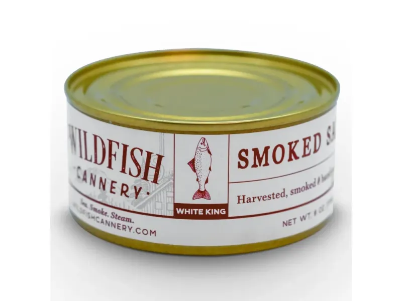 Canned Smoked White King Salmon