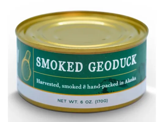 Canned Smoked Geoduck Clams