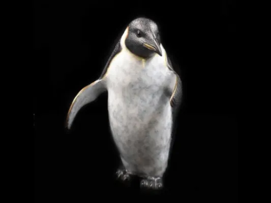 Jacques And Mary Regat's Peep Penguin Bronze Sculpture