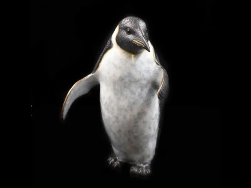 Jacques And Mary Regat's Peep Penguin Bronze Sculpture