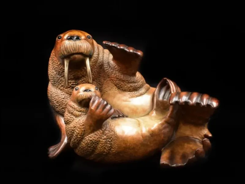 Jacques And Mary Regat's Whisper Walrus Bronze Sculpture