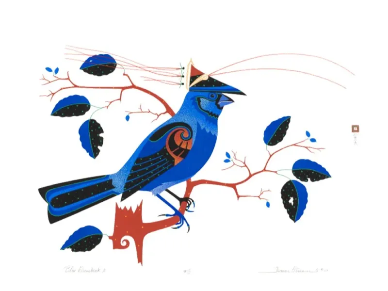 Thomas Stream Blue Grossbeak Giclée