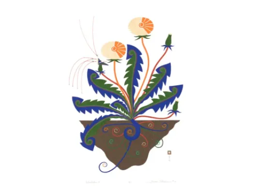 Thomas Stream Dandelion Giclée