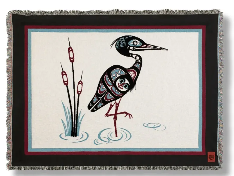 Heron Tapestry Throw Blanket