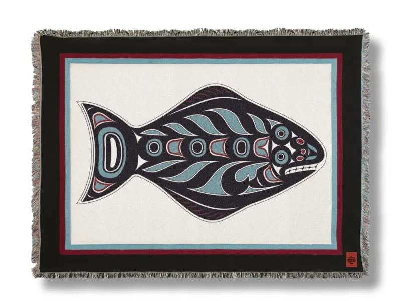 Halibut Tapestry Throw Blanket
