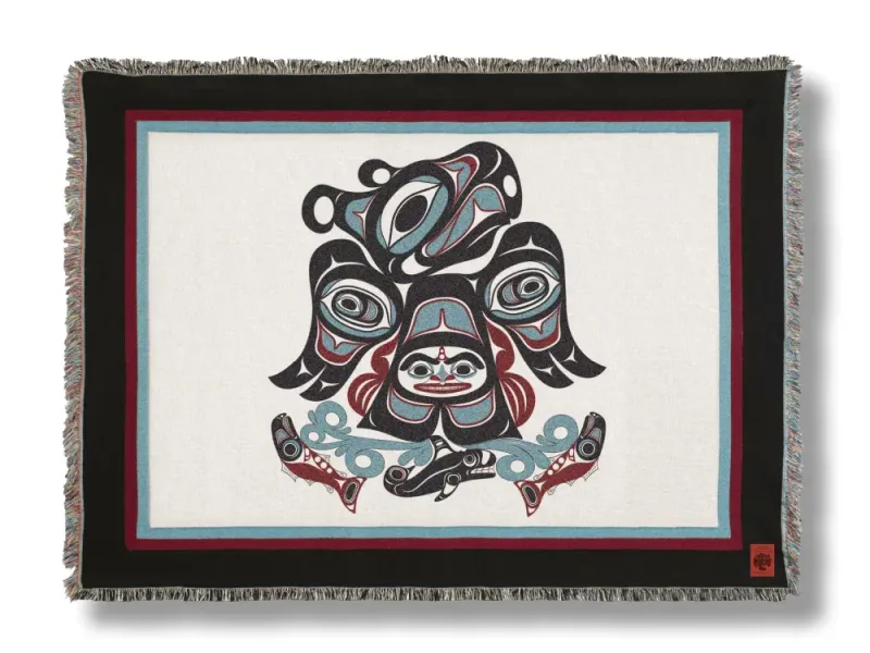 Thunderbird By The Sea Tapestry Throw Blanket
