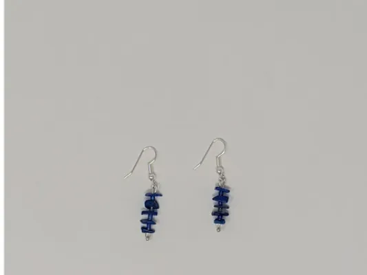 Blue Glass Bead Earrings