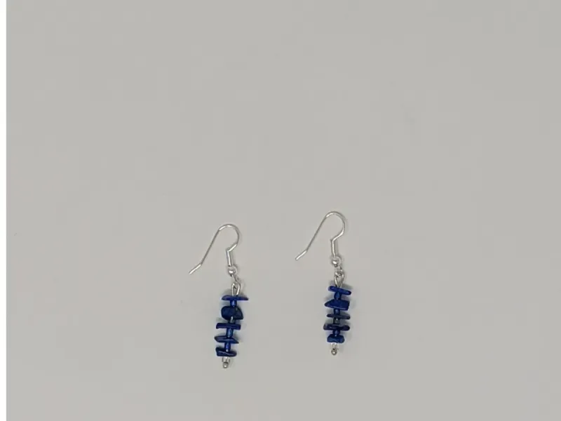Blue Glass Bead Earrings