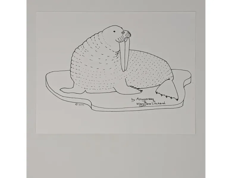 Happy Walrus Print