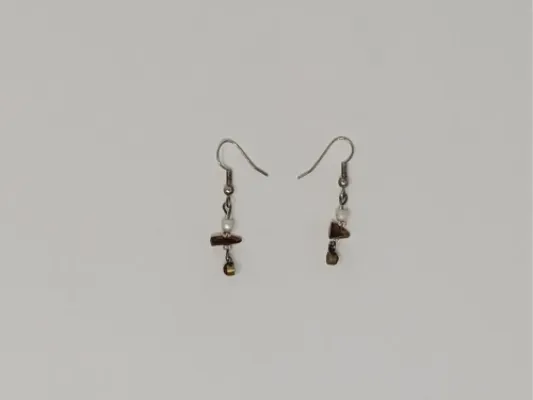 Brown Glass Bead Earrings