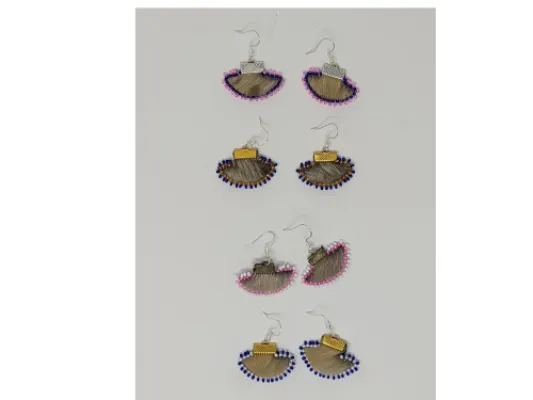 Seal Skin Ulu Beaded Earrings