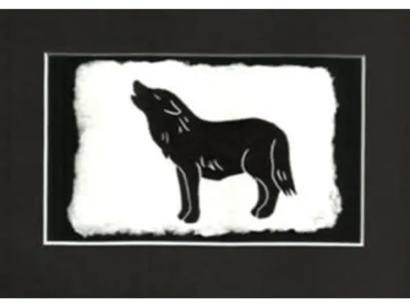 Karen Beason's 'Black Wolf' Fine Art Print